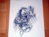 pencil drawing as a tattoo template by August Mischinger