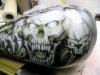 Skull gas tank by Dennis Mathewson