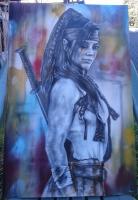  Aerografik Schn Die Kriegerin