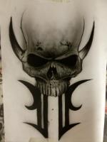 Tribal Skull by L.w Airbrushing