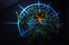 Bionicle on the wall in UV light by Maniek Sadkowski