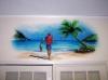 Beach mural for a resort by Leon Mcewen