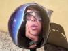 ritratto su casco cross by  Tuzzo Art